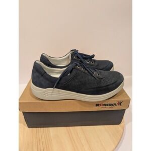 Romika Madera 09 Sneakers Shoes Blue Suede‎ Leather Womens EU 37 US 6-6.5 New